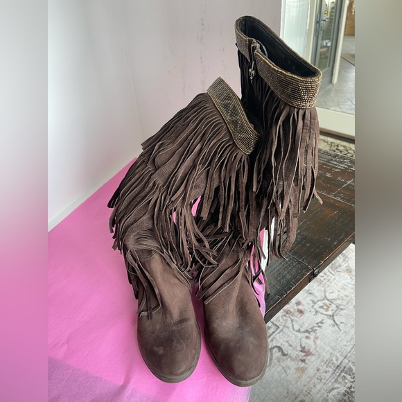 DONALD J PLINER fringe boots - Picture 2 of 9